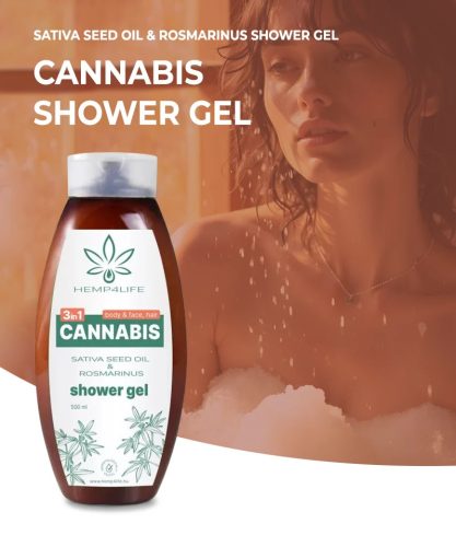 Hemp4Life Kannabisz Tusfürdő rozmaringgal 500 ml