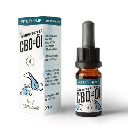 Vetrihemp CBD olaj 10 kg alatti állatoknak 4% 10 ml 400mg