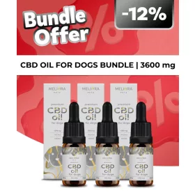 CBD Trió Csomag Kutyáknak 3x12% 1200 mg 