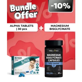   Natur Tanya® ALPHA - A férfi potencia és a kirobbanó férfiasság támogatásához + Meliora Magnézium-biszglicinát kapszula - 60 db