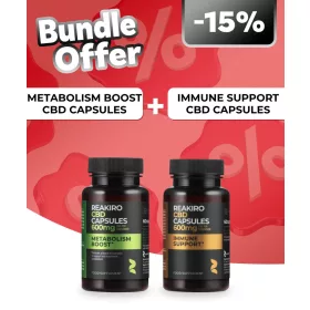   Reakiro Metabolism Boost CBD kapszula 60 db | 600 mg + Reakiro Immune Support CBD kapszula 60 db | 600 mg