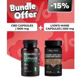   Reakiro CBD kapszula 50 mg 30 db | 1500 mg + Meliora Süngomba kapszula 60 db