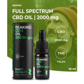 Reakiro CBD olaj 20% 2000 mg | Teljes Spektrumú 10 ml