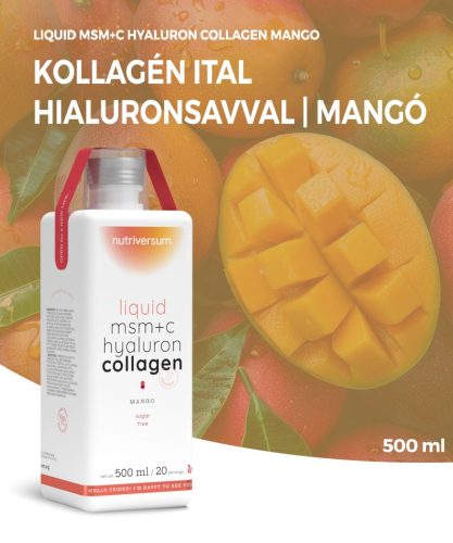 Nutriversum Liquid MSM+C Hyaluron Collagen 500 ml mangó