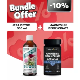   Natur Tanya® Hepa Detox® koncentrátum - 500 ml + Meliora Magnézium-biszglicinát kapszula - 60 db