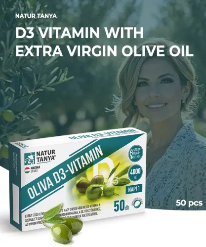 Natur Tanya® OLIVA D3-vitamin 4000 NE - 50 db