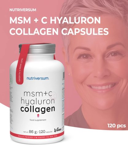 Nutriversum MSM+C Hyaluron Collagen kapszula - 120 db