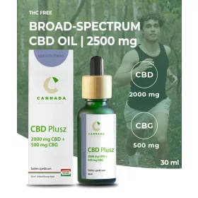   Cannada Plusz 2500 mg CBD + CBG olaj Bock kékszőlőmag olajjal