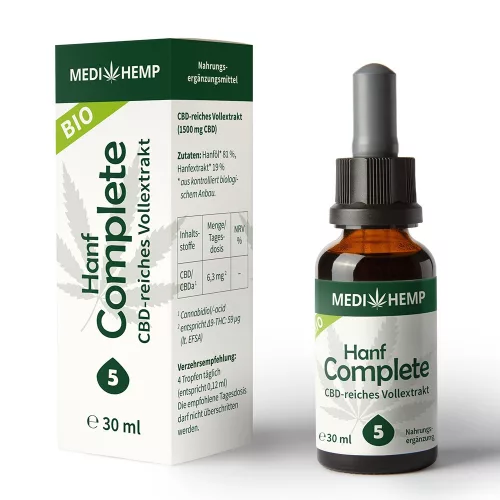 MEDIHEMP Hanf Complete 5%, 1500 mg, 30 ml