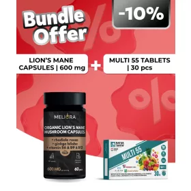   Meliora Süngomba kapszula - 60 db + Natur Tanya® MULTI 55 - Multivitamin 55 különböző hatóanyaggal - 30 db