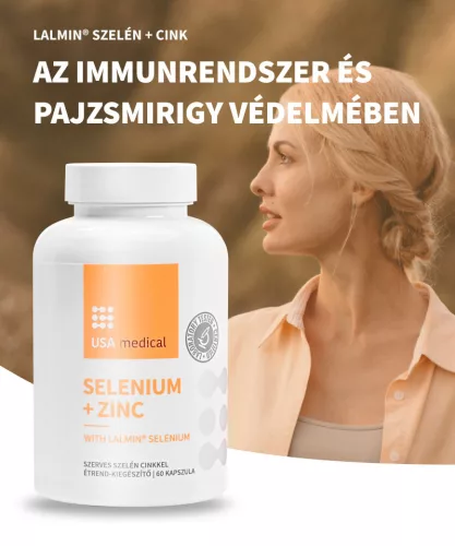 USA Medical Szerves Lalmin® szelén + cink - 60 db