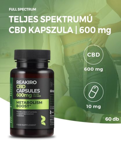 Reakiro Metabolism Boost CBD kapszula 60 db | 600 mg