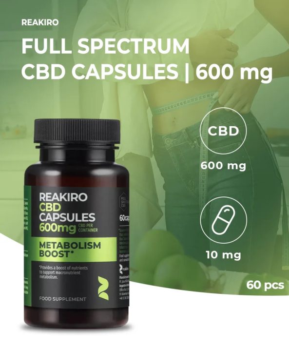 Reakiro Metabolism Boost CBD kapszula 60 db | 600 mg