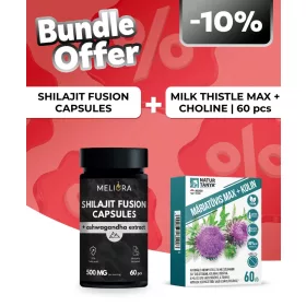  Meliora Shilajit Fusion kapszula - 60 db + Natur Tanya® Máriatövis Max + Kolin 60 db