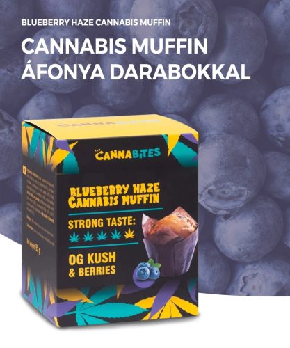 CannaBites Blueberry Haze Cannabis Muffin