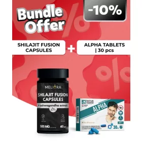   Meliora Shilajit Fusion kapszula - 60 db + Natur Tanya® ALPHA - A férfi potencia és a kirobbanó férfiasság támogatásához