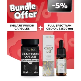   Meliora Shilajit Fusion kapszula | 60 db + Meliora Teljes Spektrumú 25% CBD olaj