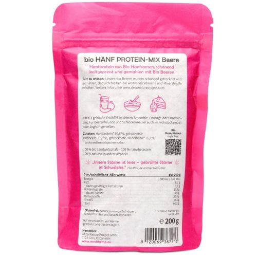 Medihemp Bio Kenderprotein Erdei gyümölcs ízben 200 g