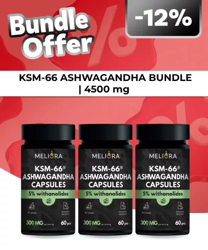KSM-66® Ashwagandha Trió Csomag 3x60 db
