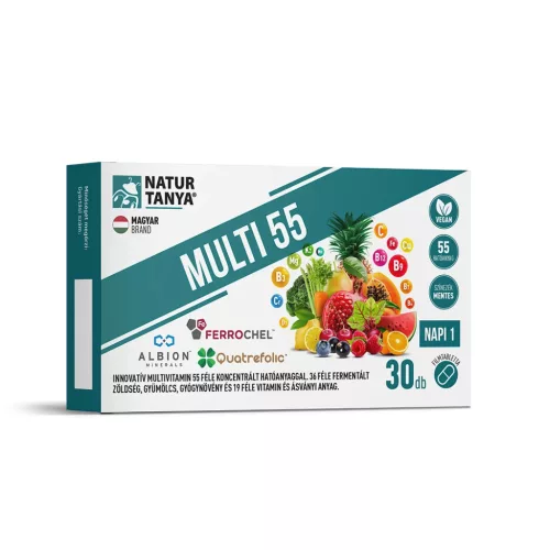 Natur Tanya® MULTI 55 - Multivitamin 55 különböző hatóanyaggal - 30 db