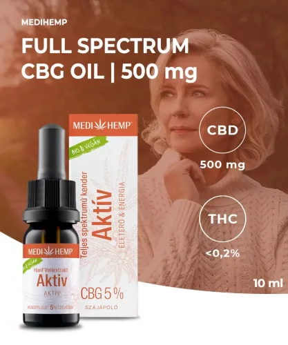 MEDIHEMP Hanf Bio Essence 5% 10 ml CBG olaj