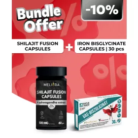   Meliora Shilajit Fusion kapszula - 60 db + Natur Tanya® Vas Biszglicinát - 30 db