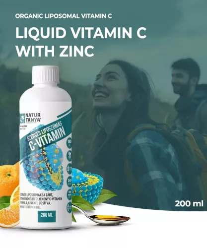 Natur Tanya® Liposzómás C-vitamin + cink folyékony formában - 200 ml