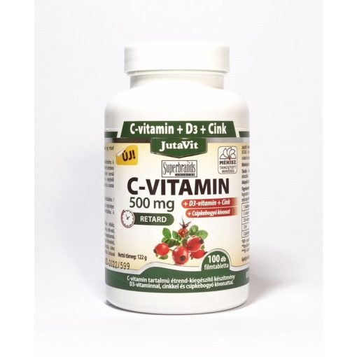 JutaVit C+D+Cink C-vitamin 500 mg + D3-vitamin 400 NE 100 db