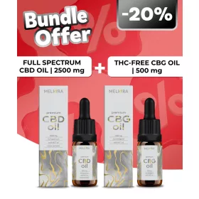   Meliora Teljes Spektrumú 25% CBD olaj + Meliora 5% CBG olaj 500 mg