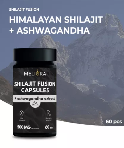 Meliora Shilajit Fusion kapszula ashwagandha kivonattal