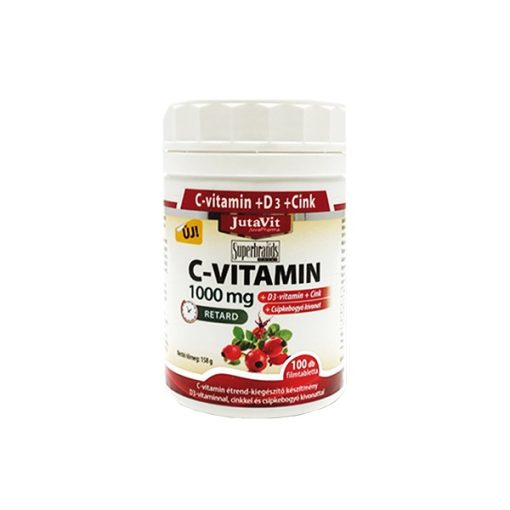 JutaVit C+D+Cink C-vitamin 1000 mg + D3-vitamin 400 NE 100 db