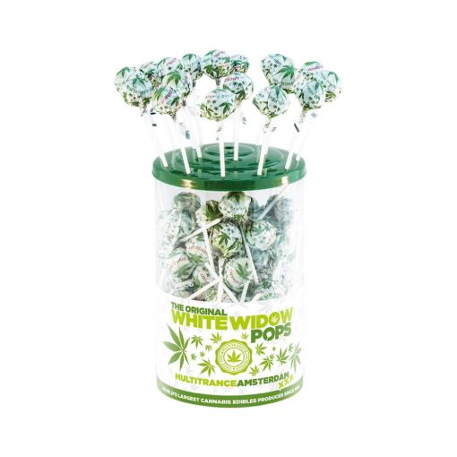 Cannabis White Widow Pops – Display Container (100 Lollies)