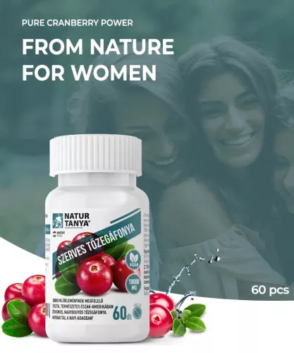 Natur Tanya® Szerves Tőzegáfonya koncentrátum - 60 db