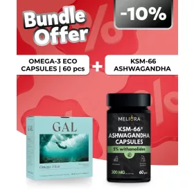   GAL Omega-3 Eco + Meliora KSM-66® Ashwagandha kapszula - 60 db