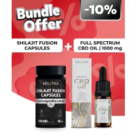   Meliora Shilajit Fusion kapszula | 60 db + Meliora Teljes Spektrumú 10% CBD olaj