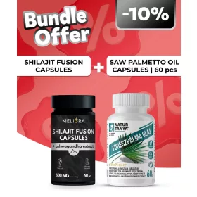   Meliora Shilajit Fusion kapszula - 60 db + Natur Tanya® Fűrészpálma Olaj kapszula - 60 db