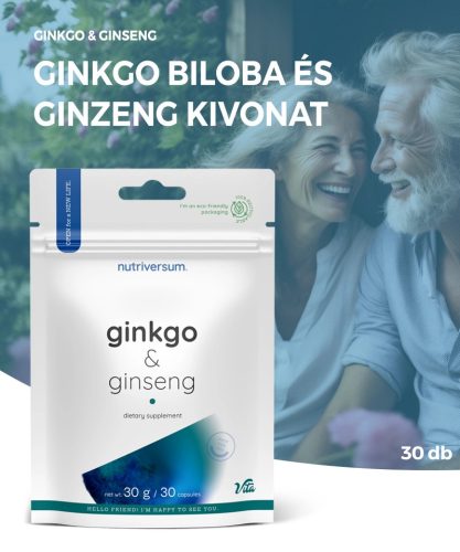 Nutriversum Ginkgo Biloba + Ginseng kapszula 30 db