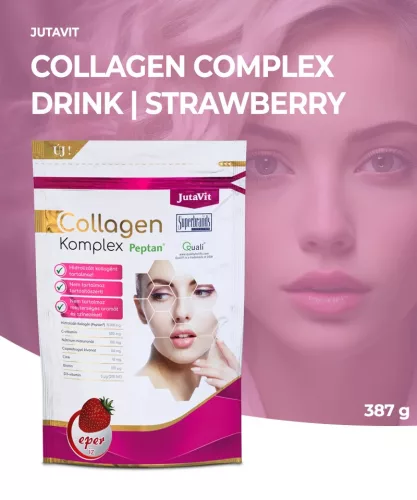 JutaVit Collagen Komplex italpor 387 g Eper ízben