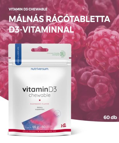 Nutriversum D3-vitamin rágótabletta - 30 db