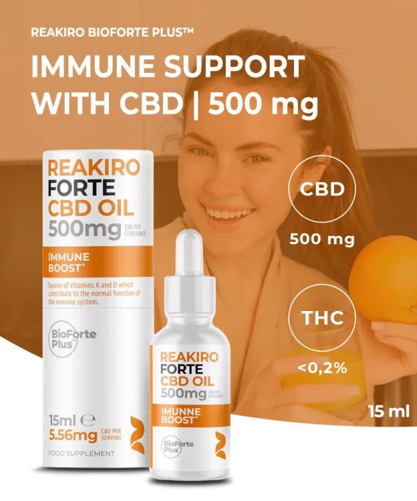 Reakiro Forte Immune Boost CBD olaj | 500 mg