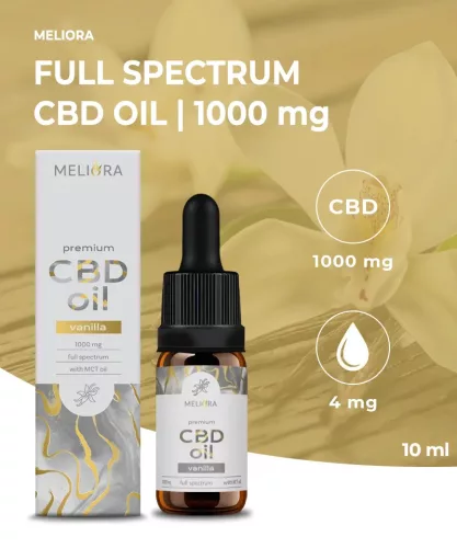Meliora Teljes Spektrumú 10% CBD olaj 1000 mg - Vanília