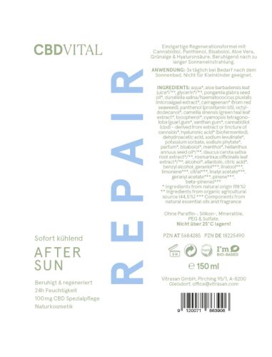 CBDVital After Sun Napozás Utáni CBD Krém