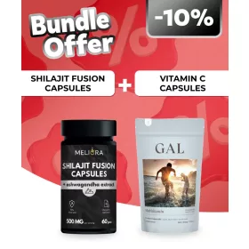   Meliora Shilajit Fusion kapszula - 60 db + GAL Multivitamin – C-vitamin kapszulák, 90 adagos utántöltő