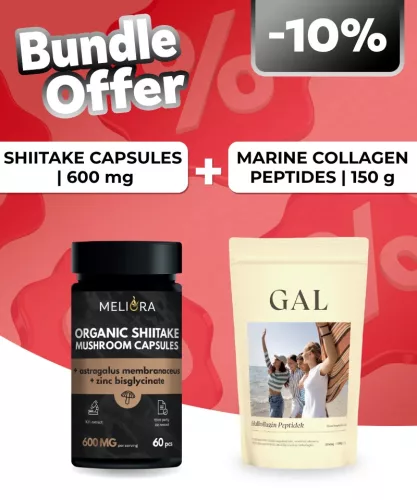 Meliora Shiitake kapszula - 60 db + GAL Halkollagén Peptidek