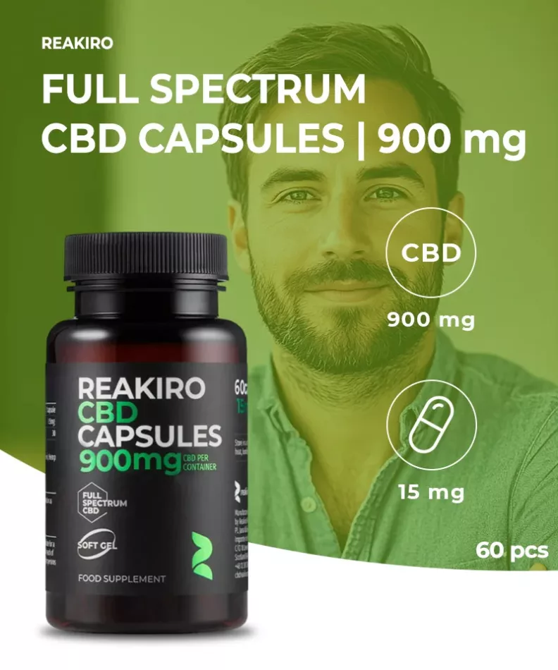Reakiro CBD kapszula 15 mg 60 db | 900 mg
