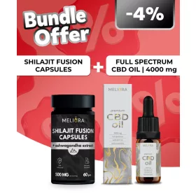   Meliora Shilajit Fusion kapszula | 60 db + Meliora Teljes Spektrumú 40% CBD olaj