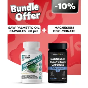  Natur Tanya® Fűrészpálma Olaj kapszula - 60 db + Meliora Magnézium-biszglicinát kapszula - 60 db