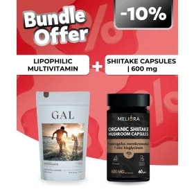   GAL Multivitamin – Lipofil kapszulák, 90 adagos utántöltő + Meliora Shiitake kapszula - 60 db