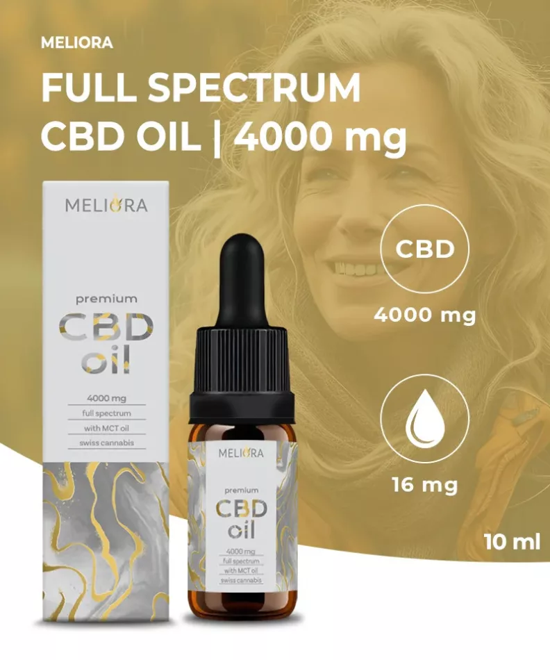 Meliora Teljes Spektrumú 40% CBD olaj 4000 mg