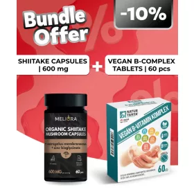   Meliora Shiitake kapszula - 60 db + Natur Tanya Vegán B-vitamin Komplex - 60 db